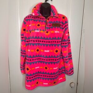 Vibrant Pink Patterned Teddy Jacket